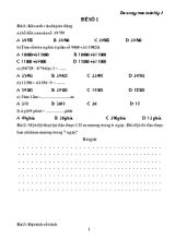 Bộ đề ôn tập cuối năm môn Toán Khối 3